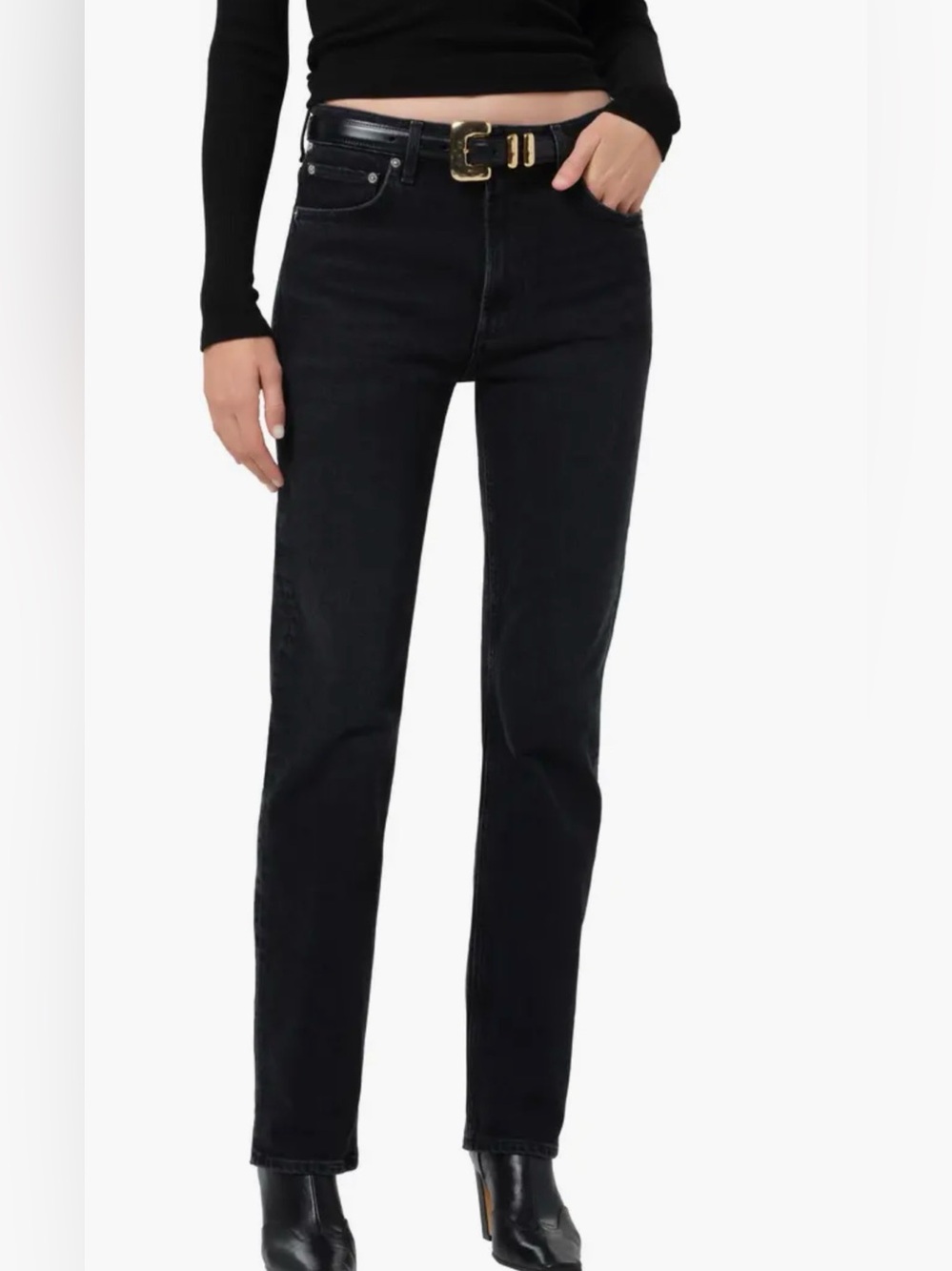 Citizens of Humanity Zurie high rise straight jeans in willow black size 27